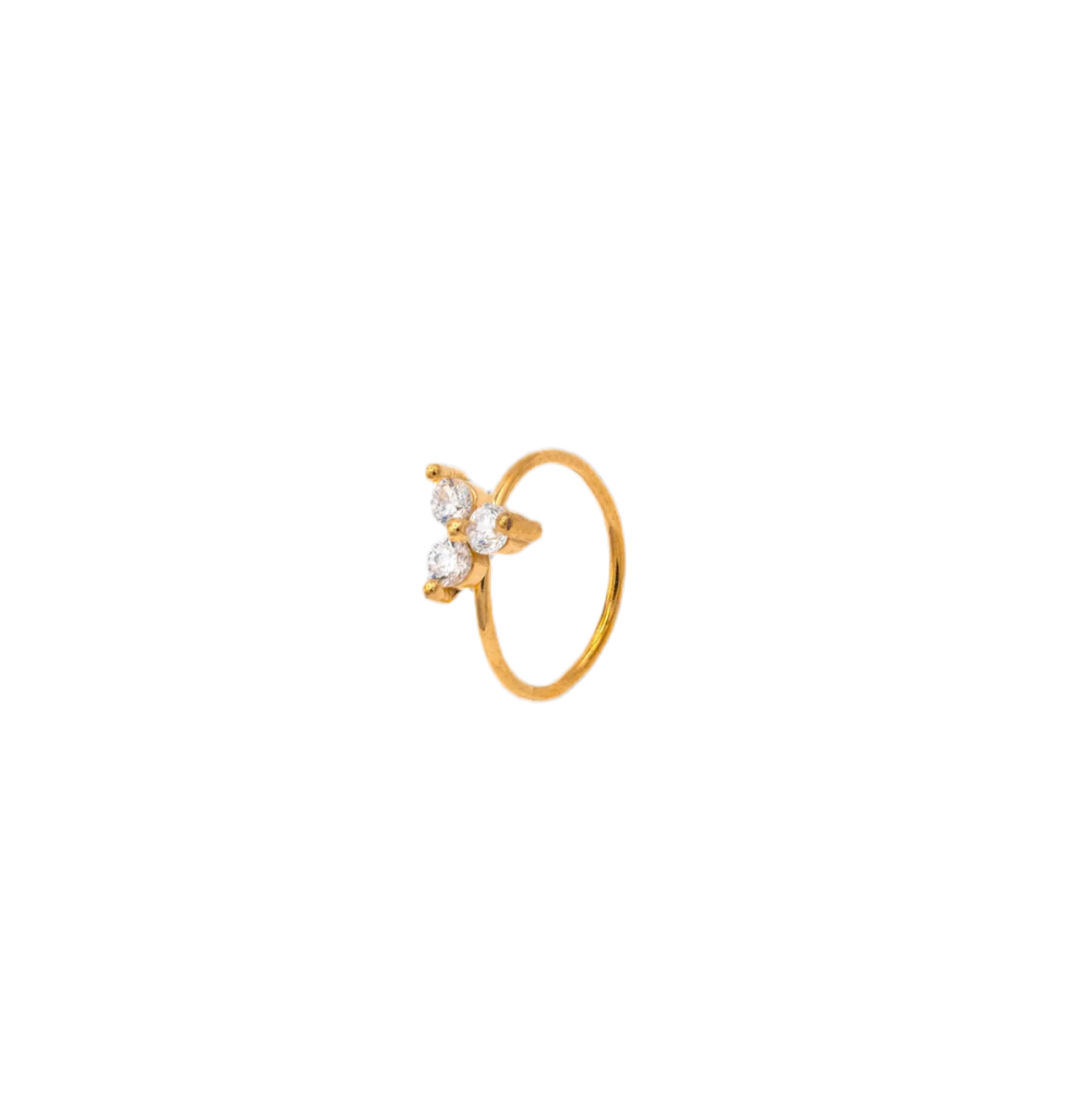 ANELLO TRIFOGLIO CON ZIRCONI