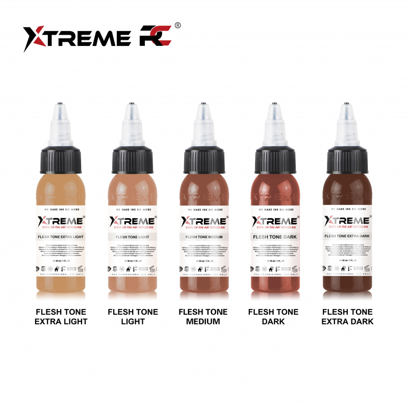 Xtreme Ink - Flesh Tone Set - 5x30ml (Reach Compliant)