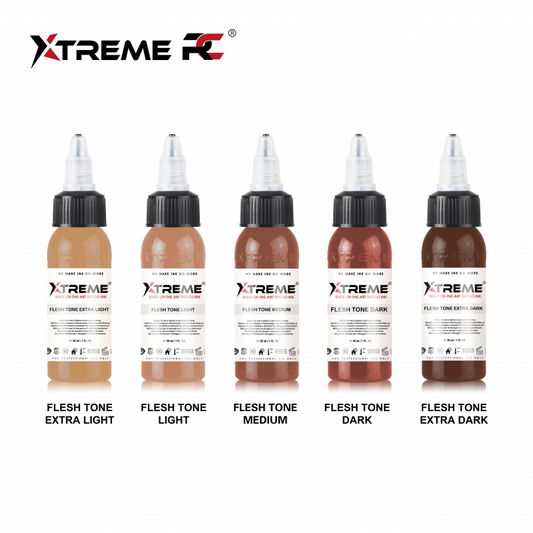 Xtreme Ink - Flesh Tone Set - 5x30ml (Reach Compliant)