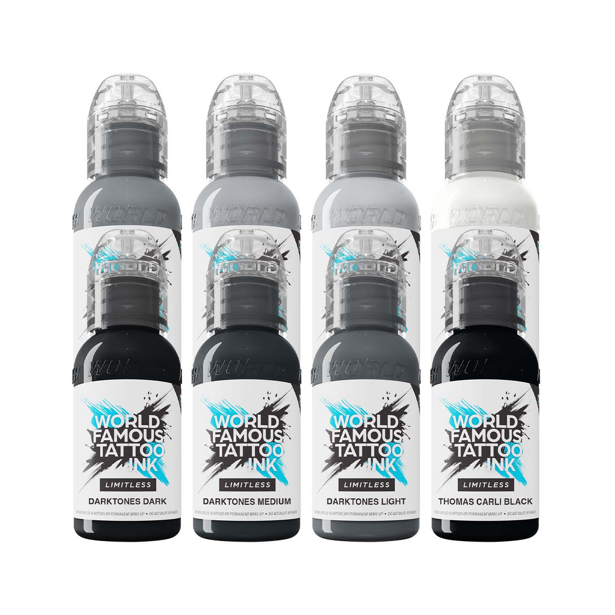 World Famous Limitless Tattoo Ink - Set Thomas Carli Jarlier Volcanic Tones - 8x 30 ml