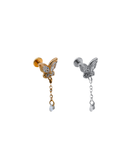 BARRETTA CON FARFALLA E PENDENTE