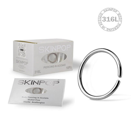 Endless ring semplice SKINPOP in acciaio 316L sterile