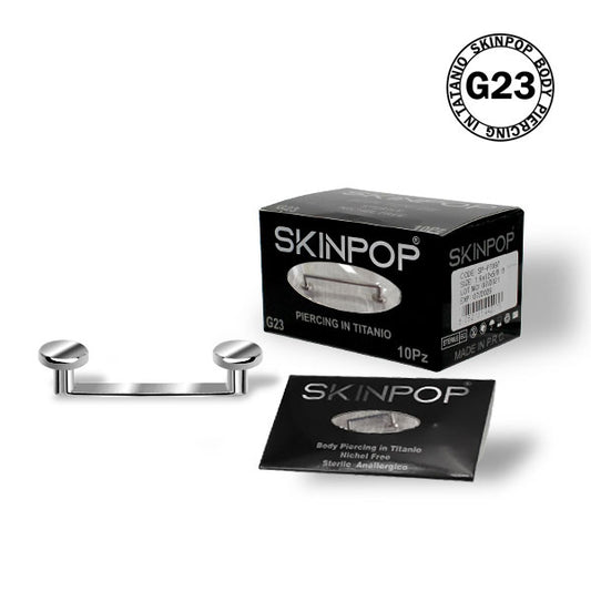 Surface Barbell SKINPOP in titanio G23 sterile