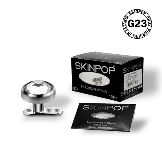 Microdermal SKINPOP in Titanio G23 con Cristalli Sterile