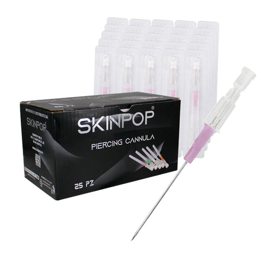 Aghi Cannula per Piercing Sterili Skinpop Box 25pz